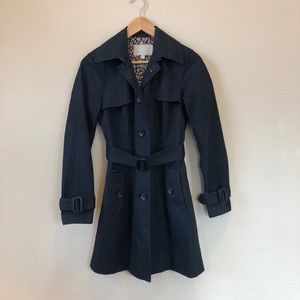 Banana Republic Black Trench Coat - XS
